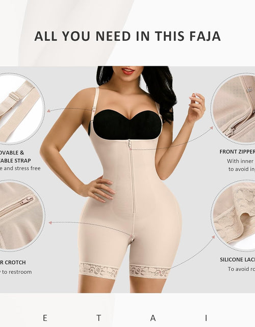 Load image into Gallery viewer, Shapewear for Women Tummy Control Fajas Colombianas Body Shaper for Women Zipper Open Bust Bodysuit Waist Trainer