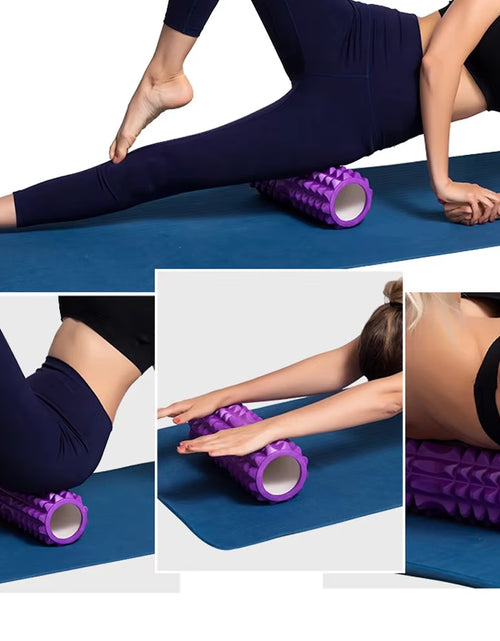 Load image into Gallery viewer, 30Cm Yoga Column Foam Fitness Muscle Training Pilates Sports Massage Foam Roller Grid Trigger Point Therapy Home Gym Exercise