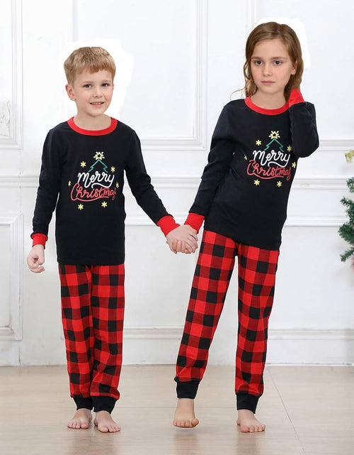 Load image into Gallery viewer, Christmas Family Pajamas Matching Sets, Classic Plaid Xmas Sleepwear for Family Mens Womens