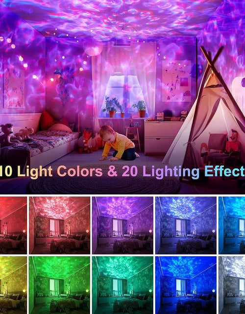 Load image into Gallery viewer, Galaxy Projector for Bedroom, White Noise Galaxy Light, Remote Timer Star Projector, Bluetooth Music Night Light Projector for Kids Teen Adult Bedroom Decor