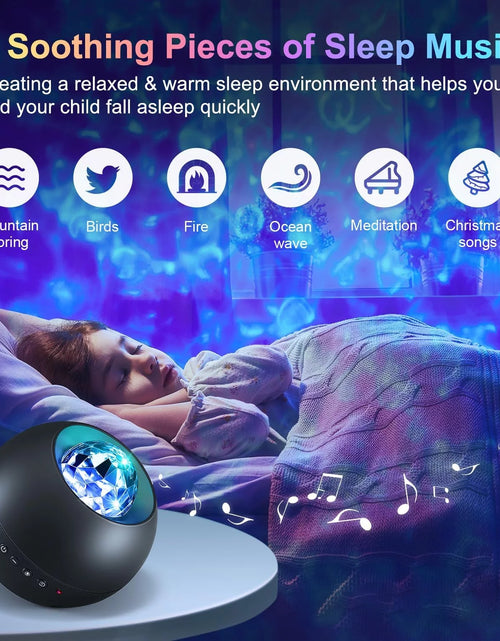 Load image into Gallery viewer, Galaxy Projector for Bedroom, White Noise Galaxy Light, Remote Timer Star Projector, Bluetooth Music Night Light Projector for Kids Teen Adult Bedroom Decor