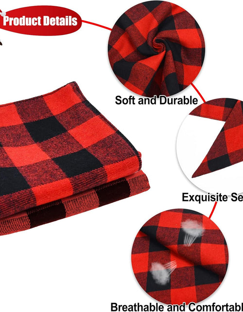 Load image into Gallery viewer, 2 Pack Dog Christmas Bandanas, Classic Buffalo Red Plaid Pet Bandana Scarf Triangle Bibs Kerchief Pet Costume Outfit Accessories for Small Medium Large and Extra Large Dogs Cats Pets (Small)