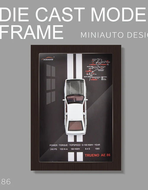Load image into Gallery viewer, 1:32 Photo Frame Version Alloy Metal Sports Car Model Simulation 3D Racing Car Hanging Painting Collection Kids Gifts Decoration