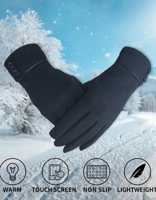 Load image into Gallery viewer, Winter Gloves for Women with Sensitive Touch Screen Texting Fingers Warm Vintage Gloves for Girls Winter 3 Pairs