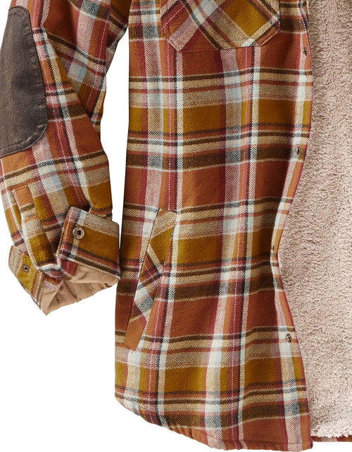 Load image into Gallery viewer, Men'S Camp Night Berber Lined Hooded Flannel Shirt Jacket