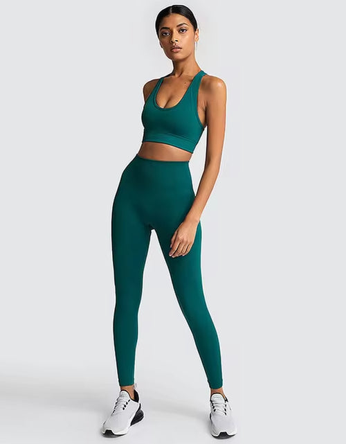 Load image into Gallery viewer, 2Pcs Seamless Hyperflex Workout Sport Outfits for Women Sportswear Athletic Clothes Gym Long Sleeve Crop Top High Waist Leggings