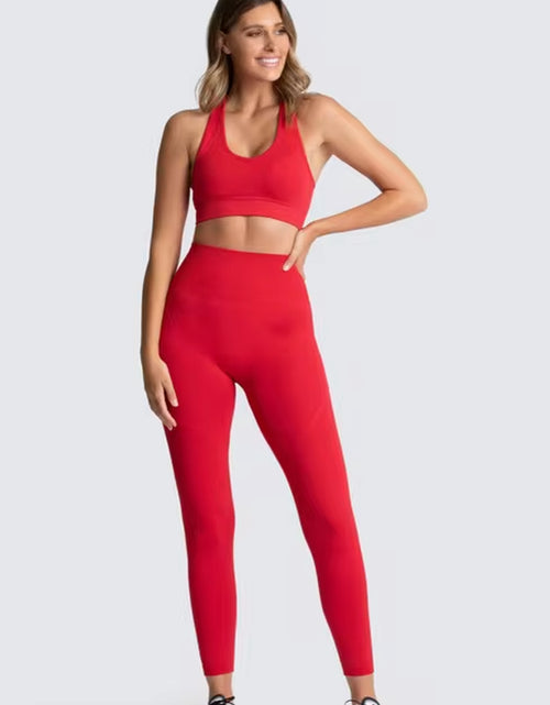 Load image into Gallery viewer, 2Pcs Seamless Hyperflex Workout Sport Outfits for Women Sportswear Athletic Clothes Gym Long Sleeve Crop Top High Waist Leggings