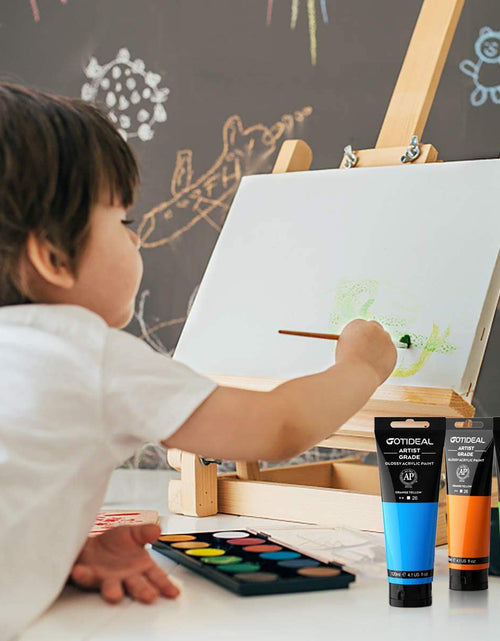 Load image into Gallery viewer, Acrylic Paint Titanium White Tubes(120Ml, 4.1 Oz) Non Toxic Non Fading,Rich Pigments for Painters, Adults & Kids, Ideal for Canvas Wood Clay Fabric Ceramic Craft Supplies (Titanium White)