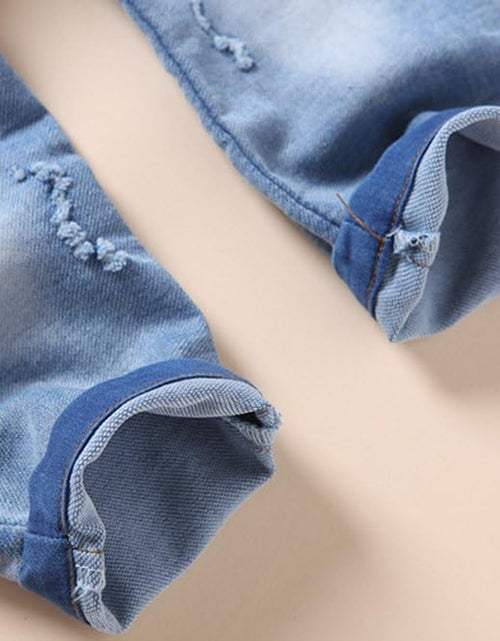 Load image into Gallery viewer, Baby & Little Boys/Girls Blue & Black Denim Overalls,Jean Workwear