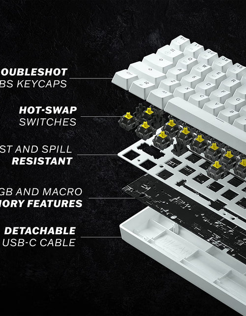 Load image into Gallery viewer, GK61 Mechanical Gaming Keyboard - 61 Keys Multi Color RGB Illuminated LED Backlit Wired Programmable for Pc/Mac Gamer (Gateron Optical Brown, White)