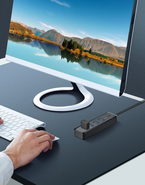 Load image into Gallery viewer, H302S USB 3.0 Hub for Laptop with 2Ft Long Cable, Multi Port Expander, Fast Data Transfer USB Splitter Compatible with Windows PC, Mac, Printer, Mobile HDD