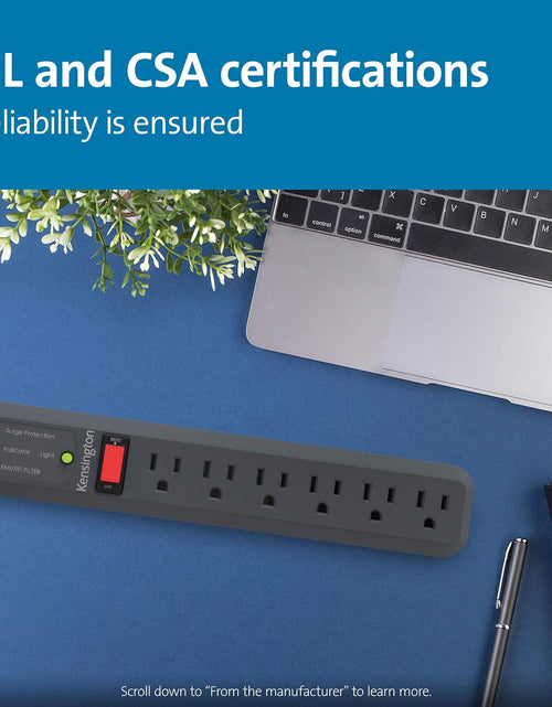 Load image into Gallery viewer, Guardian 6 Outlet, 15-Foot Cord, & 540 Joules Premium Surge Protector (K38215NA), Black