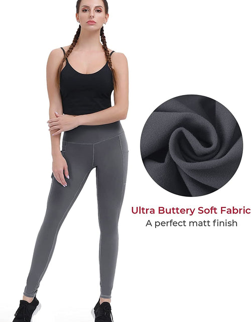 Load image into Gallery viewer, Yoga Pants with Pockets for Women High Waisted Workout Leggings Tummy Control Athletic Leggings