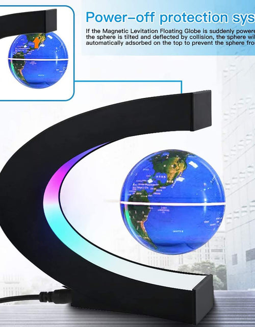Load image into Gallery viewer, Magnetic Levitation Globe with LED Light, Cool Gadgets Floating Lamp Globe Decor, Cool Tech Gifts for Men/Father/Husband/Boyfriend/Kids/Boss, Great Technology Gifts Idea (Blue)