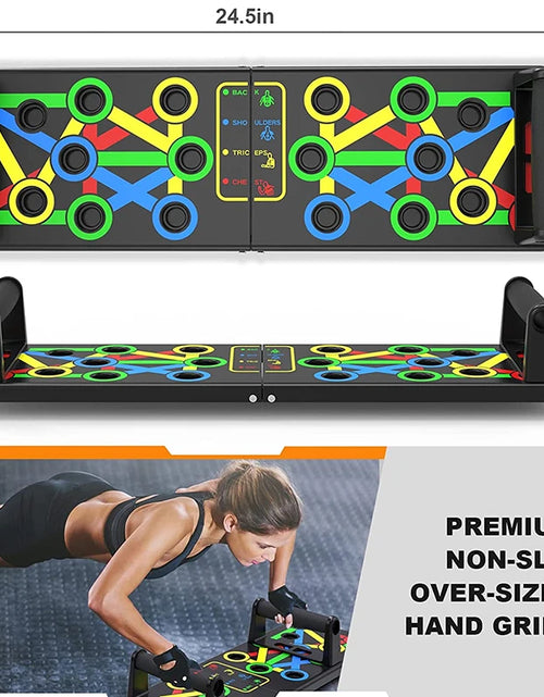 Load image into Gallery viewer, Folding Push-Up Board Chest Expansion Adult Multi-Mode Adjustable with Chest Abdomen Back Partition Core Muscle Exerciser
