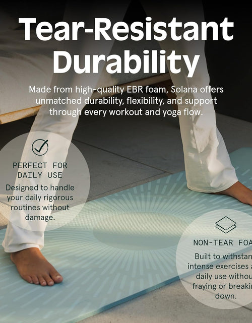Load image into Gallery viewer, Solana Yoga Mat 1" & 1/2" Thick W/Nylon Strap for Men & Women - Non Slip Exercise Mat for Yoga