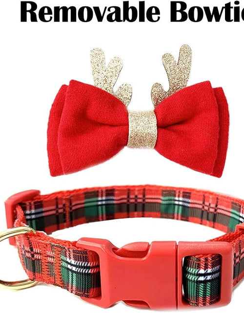 Load image into Gallery viewer, Valentines Dog Collar with Bowtie Pink Hearts Dog Collar Adjustable Size Suitable for Small Medium Large Dogs