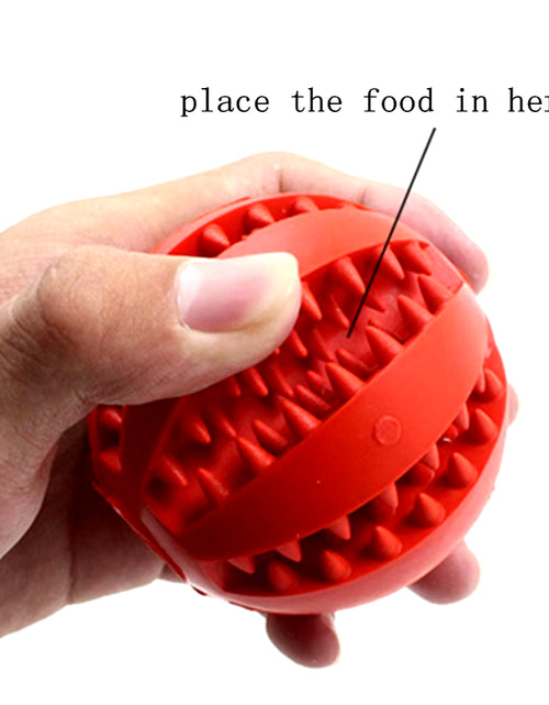 Load image into Gallery viewer, Dog Food Treat Feeder Funny Pet Interactive Rubber Ball Dogs Chew Toy Tooth Cleaning Ball Puppy Training Bite Resistant Toy Ball
