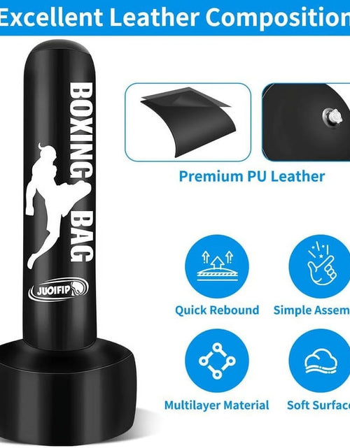 Load image into Gallery viewer, Heavy Punching Bags for Adults Freestanding Boxing Bag with Stand Men Stand Kickboxing Bag Ideal Standing Inflatable Kickboxing Bag