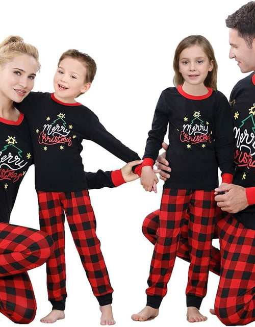 Load image into Gallery viewer, Christmas Family Pajamas Matching Sets, Classic Plaid Xmas Sleepwear for Family Mens Womens