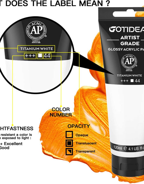 Load image into Gallery viewer, Acrylic Paint Titanium White Tubes(120Ml, 4.1 Oz) Non Toxic Non Fading,Rich Pigments for Painters, Adults & Kids, Ideal for Canvas Wood Clay Fabric Ceramic Craft Supplies (Titanium White)