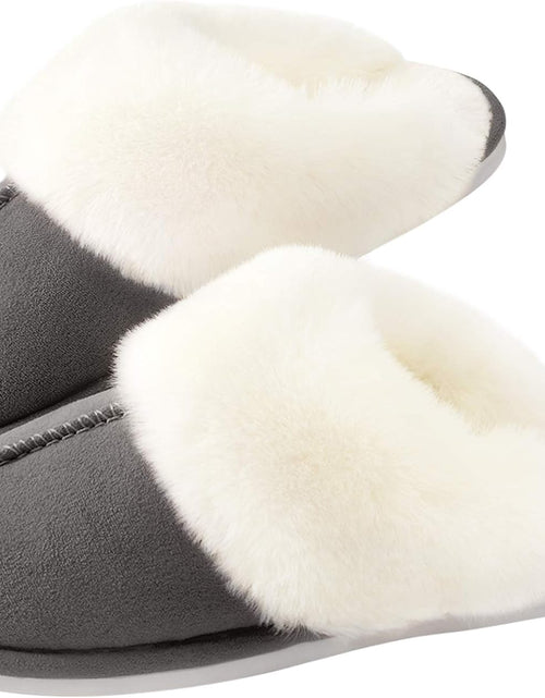 Load image into Gallery viewer, Women'S Slippers Fuzzy Warm Comfy Faux Fur Slip-On Fluffy Bedroom House Shoes Memory Foam Suede Cozy Plush Breathable Anti-Slip Indoor & Outdoor Winter