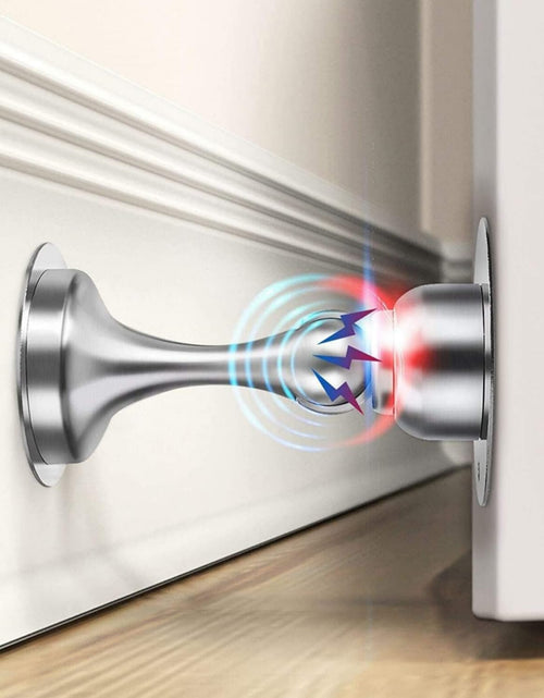 Load image into Gallery viewer, Door Stopper, Magnetic Door Stop, Stainless Steel, Magnetic Door Catch, 3M Double-Sided Adhesive Tape, No Drilling, Screws for Stronger Mount, Hold Your Door Open, for Wide Doors (2)