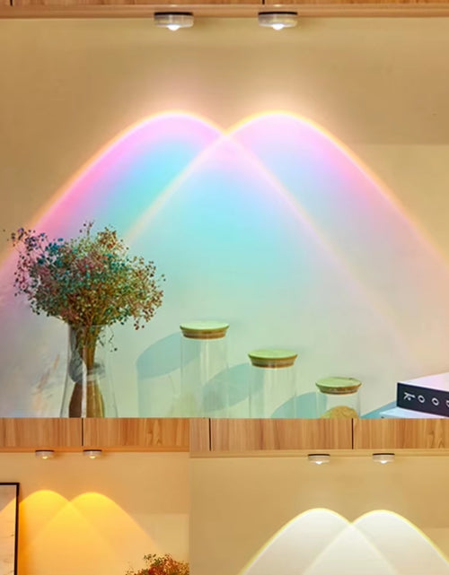 Load image into Gallery viewer, Touch LED Cabinet Lights Battery Powered Stick on Wall Sunset Lamp for Kitchen Bedroom Closet Cupboard Night Light Decoration