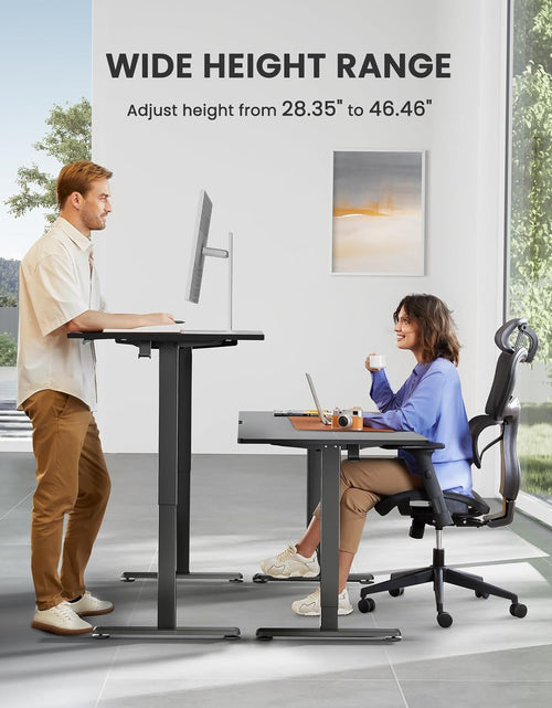 Load image into Gallery viewer, Height Adjustable Electric Standing Desk, 48 X 24 Inches Sit Stand up Desk, Memory Computer Home Office Desk (Black)