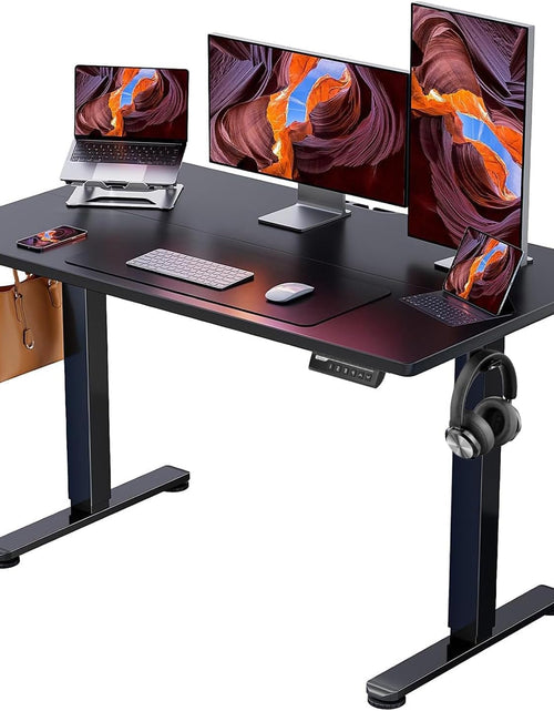 Load image into Gallery viewer, Height Adjustable Electric Standing Desk, 48 X 24 Inches Sit Stand up Desk, Memory Computer Home Office Desk (Black)