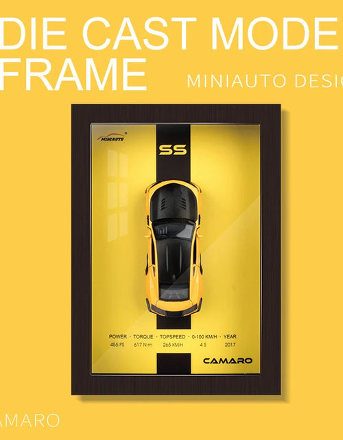 Load image into Gallery viewer, 1:32 Photo Frame Version Alloy Metal Sports Car Model Simulation 3D Racing Car Hanging Painting Collection Kids Gifts Decoration