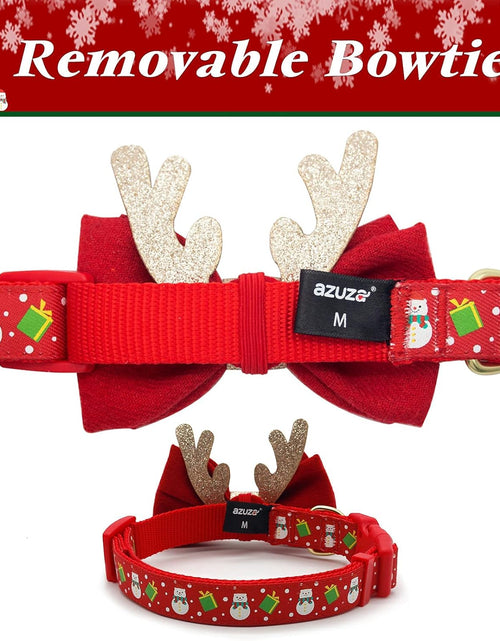 Load image into Gallery viewer, Dog Collar with Removable Bowtie Dog Collars Adjustable Dog Collar for Small Medium Large Dogs