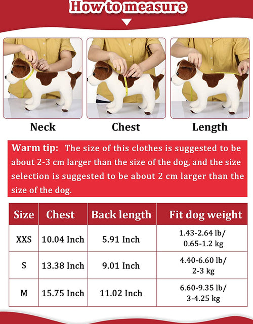 Load image into Gallery viewer, 4 Pieces Small Dog Sweaters Dog Hoodie Clothes with Hat for Small Dogs Boy Chihuahua Clothes with Pocket Puppy Pet Winter Clothes Warm Hoodies Coat Sweater Shirt (XXS)
