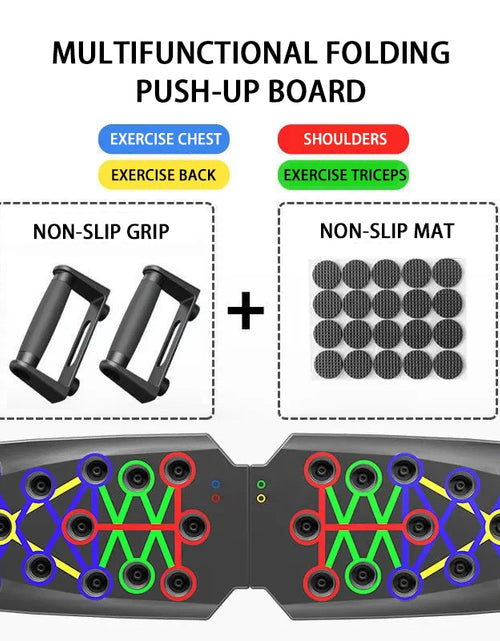 Load image into Gallery viewer, Folding Push-Up Board Chest Expansion Adult Multi-Mode Adjustable with Chest Abdomen Back Partition Core Muscle Exerciser