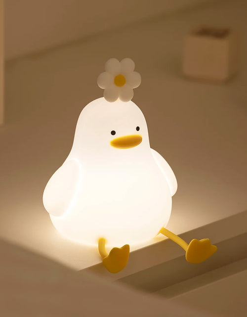 Load image into Gallery viewer, Cute Duck Led Night Light USB Rechargeable Nightlights Silicone Lamp Touch Switch Children Kid Bedroom Decoration Birthday Gift