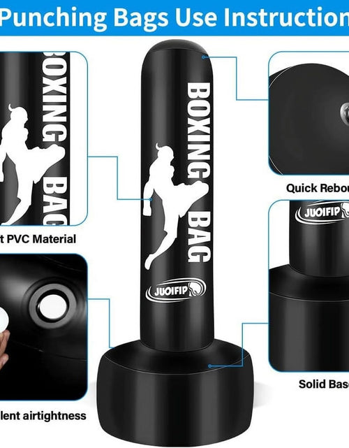 Load image into Gallery viewer, Heavy Punching Bags for Adults Freestanding Boxing Bag with Stand Men Stand Kickboxing Bag Ideal Standing Inflatable Kickboxing Bag