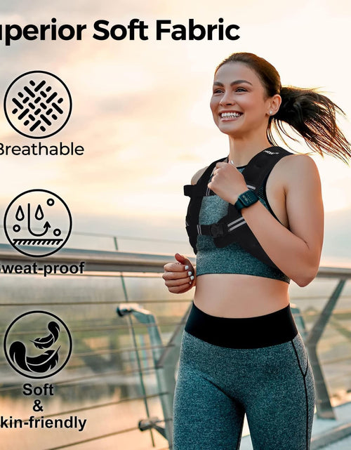 Load image into Gallery viewer, Weighted Vest with Ankle/Wrist Weights 6Lbs-30Lbs Body Weight Vest with Reflective Stripe, Size-Adjustable Workout Equipment for Strength Training, Walking, Jogging, Running for Men Women