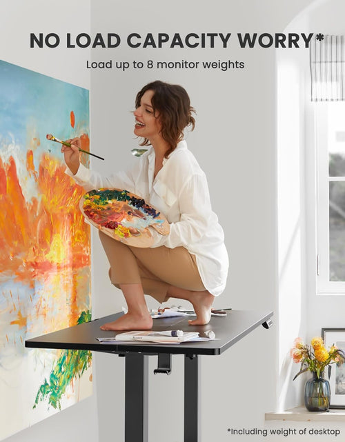 Load image into Gallery viewer, Height Adjustable Electric Standing Desk, 48 X 24 Inches Sit Stand up Desk, Memory Computer Home Office Desk (Black)