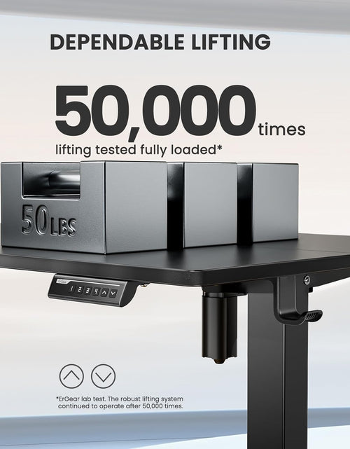 Load image into Gallery viewer, Height Adjustable Electric Standing Desk, 48 X 24 Inches Sit Stand up Desk, Memory Computer Home Office Desk (Black)