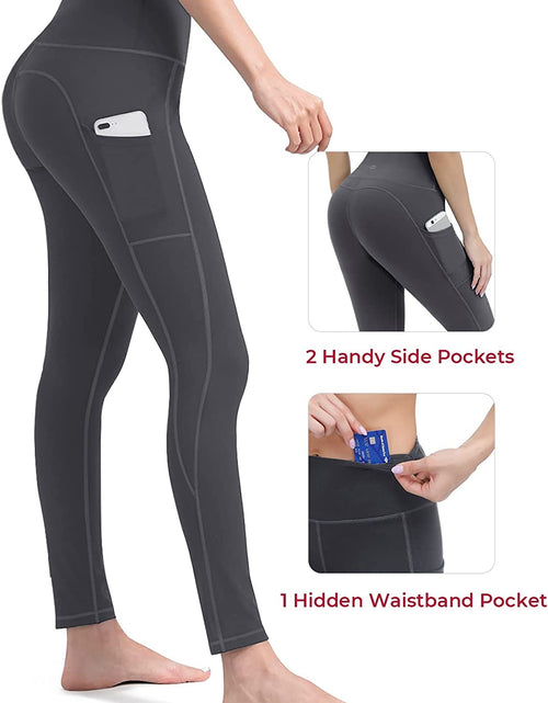 Load image into Gallery viewer, Yoga Pants with Pockets for Women High Waisted Workout Leggings Tummy Control Athletic Leggings
