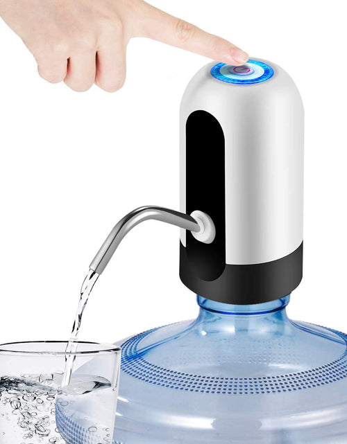 Load image into Gallery viewer, Water Jug Pump, Electric Water Bottle Pump, USB Charging Automatic Drinking Water Pump for Universal 3-5 Gallon Bottle, Portable Water Dispenser for Camping