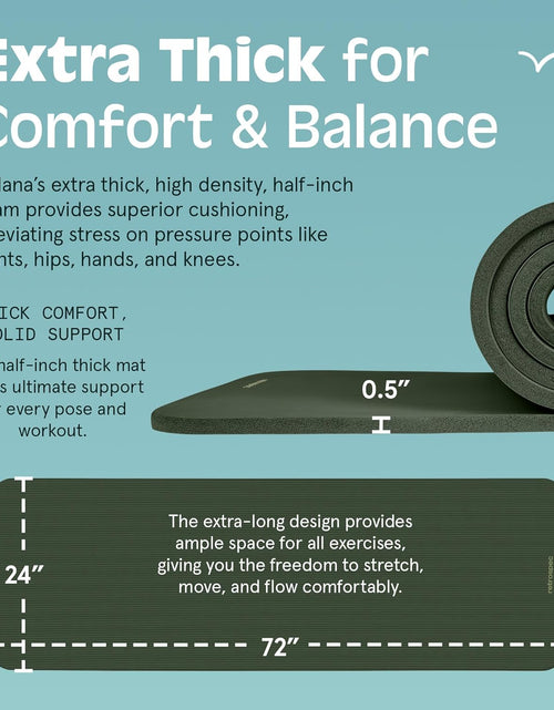 Load image into Gallery viewer, Solana Yoga Mat 1" & 1/2" Thick W/Nylon Strap for Men & Women - Non Slip Exercise Mat for Yoga