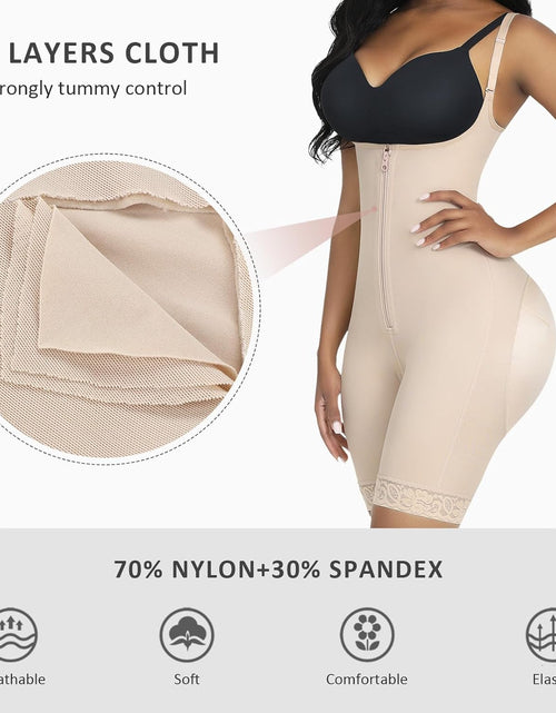 Load image into Gallery viewer, Shapewear for Women Tummy Control Fajas Colombianas Body Shaper for Women Zipper Open Bust Bodysuit Waist Trainer