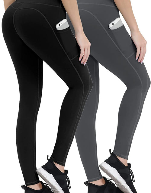 Load image into Gallery viewer, Yoga Pants with Pockets for Women High Waisted Workout Leggings Tummy Control Athletic Leggings