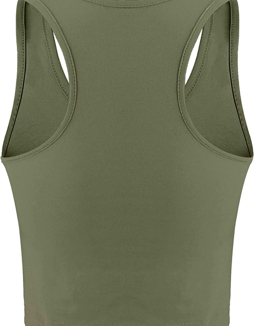 Load image into Gallery viewer, 4 Pieces Basic Workout Crop Tank Tops Sleeveless Racerback Sport Tank Top for Women Yoga Running