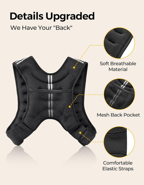 Load image into Gallery viewer, Weighted Vest with Ankle/Wrist Weights 6Lbs-30Lbs Body Weight Vest with Reflective Stripe, Size-Adjustable Workout Equipment for Strength Training, Walking, Jogging, Running for Men Women