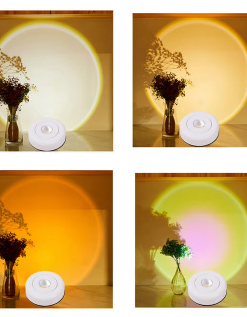 Load image into Gallery viewer, Touch LED Cabinet Lights Battery Powered Stick on Wall Sunset Lamp for Kitchen Bedroom Closet Cupboard Night Light Decoration