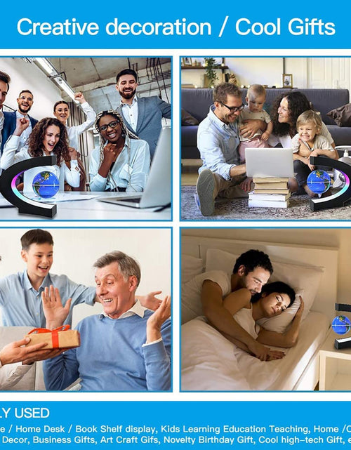 Load image into Gallery viewer, Magnetic Levitation Globe with LED Light, Cool Gadgets Floating Lamp Globe Decor, Cool Tech Gifts for Men/Father/Husband/Boyfriend/Kids/Boss, Great Technology Gifts Idea (Blue)