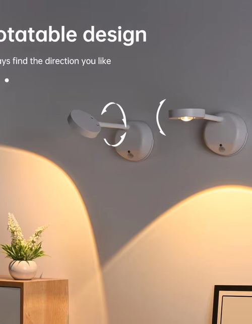 Load image into Gallery viewer, 1Pc Rechargeable Spotlight No Wiring No Punching No Installation Wireless Home Background Wall Mural Light Smart Led Wall Light