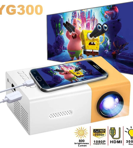 LED Mini Projector Portable 1080P Home Theater Cinema Projector HDMI USB TV